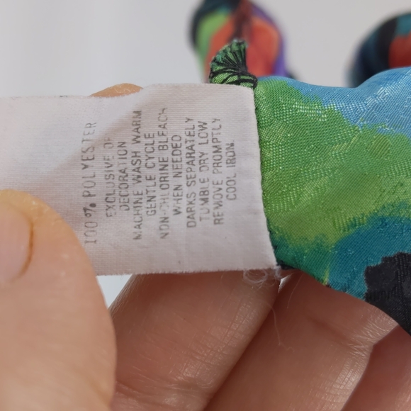 VTG 90s Indulgence Shiny Satin Jewel Toned Floral Camisole Size 34 Made in USA - Picture 7 of 7